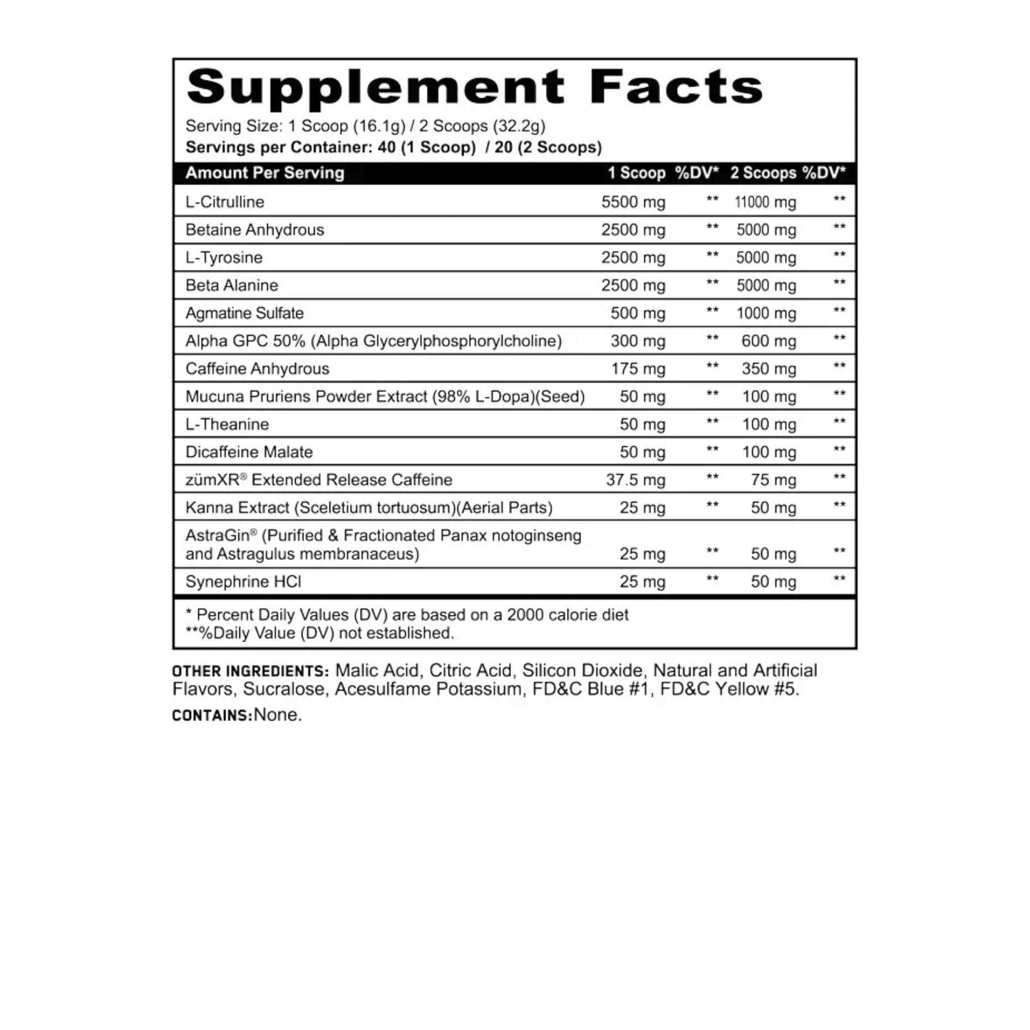 Panda x V1 - Pandamus Pre-Workout (High Stim)