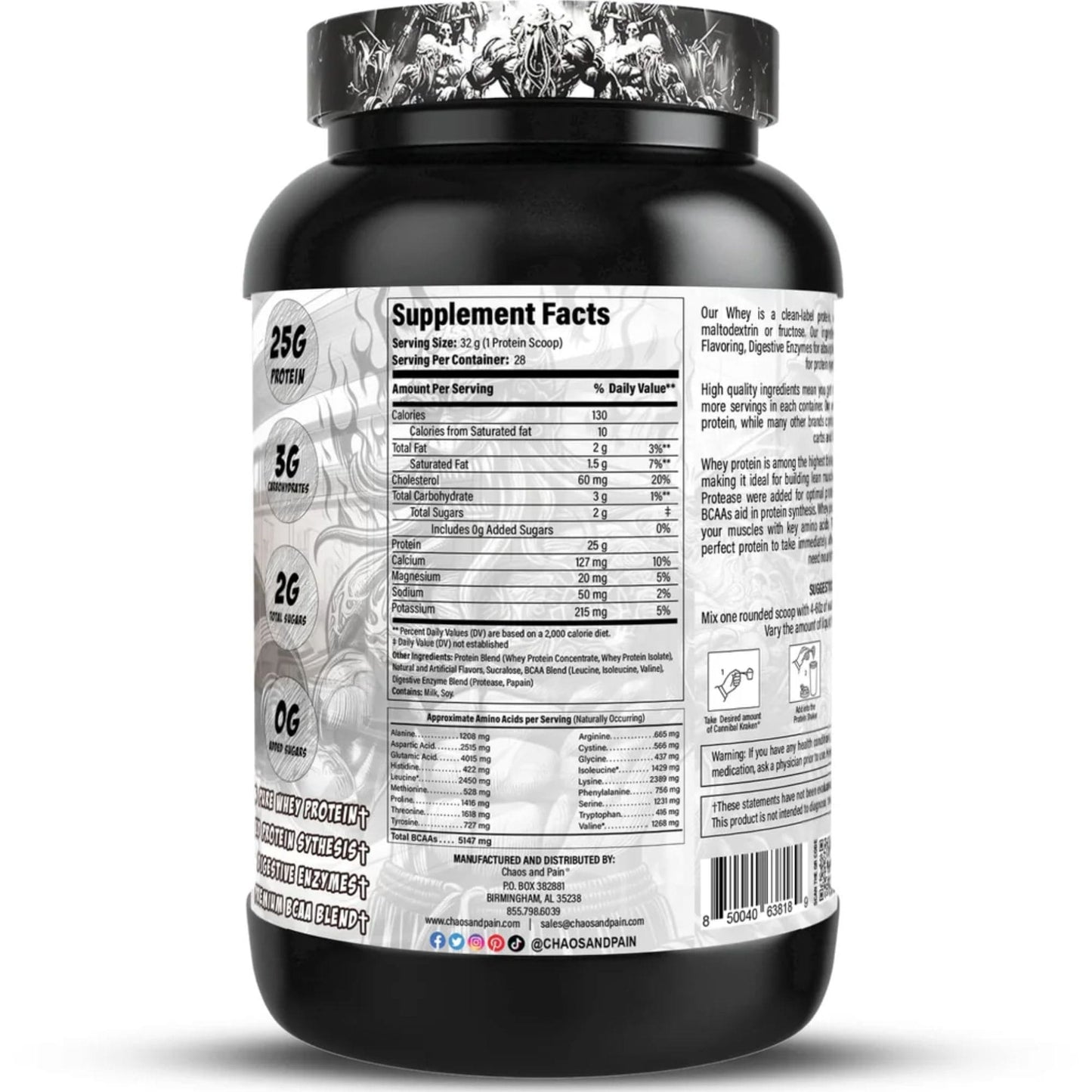 Cannibal Kraken - Whey Protein Blend by Chaos and Pain - the-fit-body-nutrition