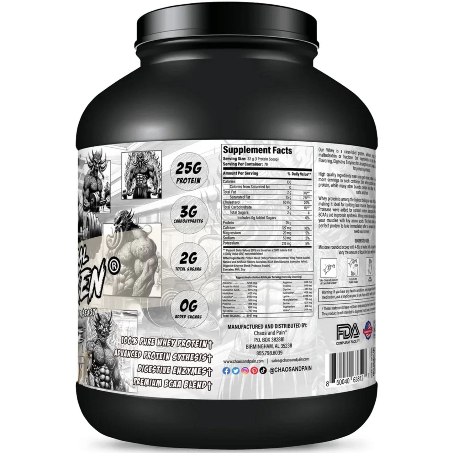 Cannibal Kraken - Whey Protein Blend by Chaos and Pain - the-fit-body-nutrition