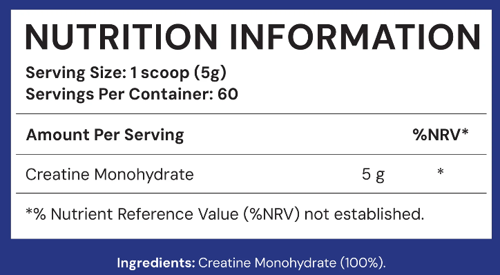 PhenQ Creatine Supplement Fact