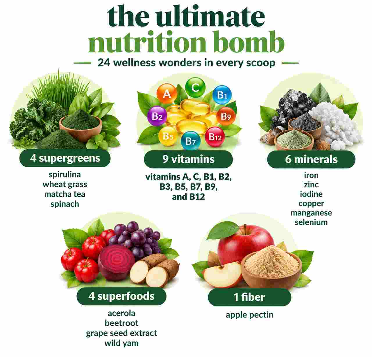 Yourbiology SuperGreens+ Ingredients