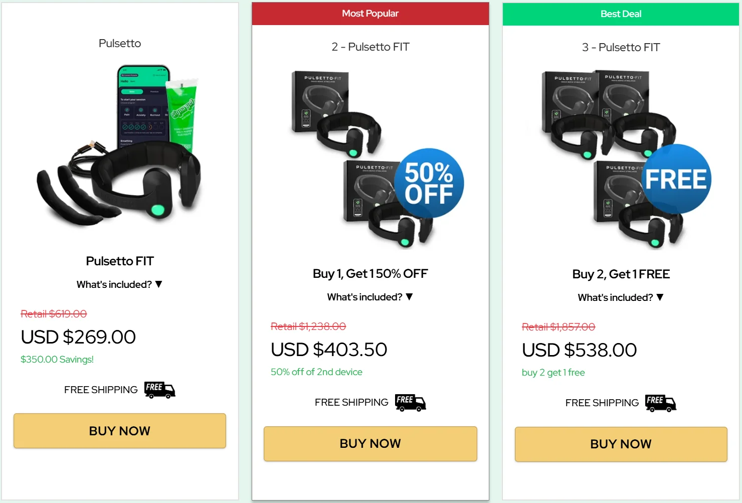 Pulsetto Fit Vagus Nerve Stimulator Pricing